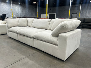 Living Spaces 3-Pc Zone Modular Cloud Sofa (Cream)
