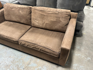 Crate & Barrel 78” Dark Brown Axis Sofa