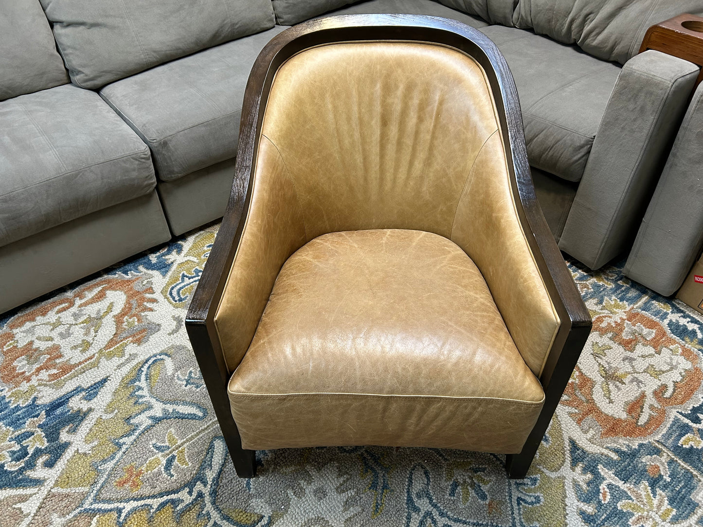 Tan Top-Grain Leather Arhaus Chair