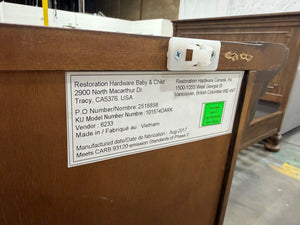 Restoration Hardware Jameson in Antiqued Coffee Full Bed Frame and Dresser