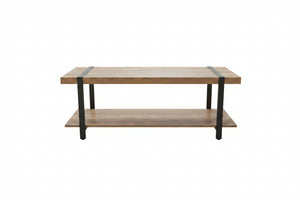 Industrial Wood & Metal Coffee Table