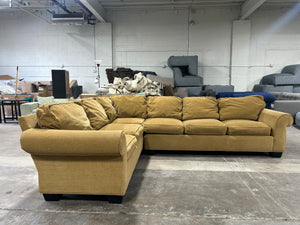 Contemporary Tan L-Shaped Sectional