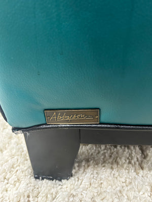 Abbyson Teal Leather Sofa & Chair Set