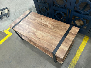 Industrial Wood & Metal Coffee Table