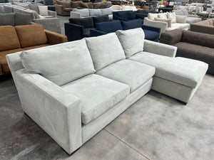 Crate & Barrel 2-Pc Axis Chaise Sectional (Douglas Ice)