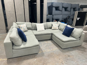 5-Pc Modular Light Gray Cloud Sectional