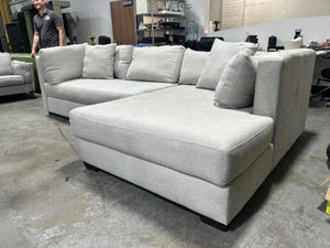 Contemporary Light Gray RAF Chaise Sectional