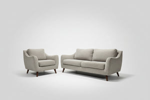 Gray MCM Sofa & Chair Set