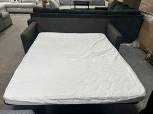 Crate & Barrel Dark Brown Barrett II Queen Sleeper Sofa