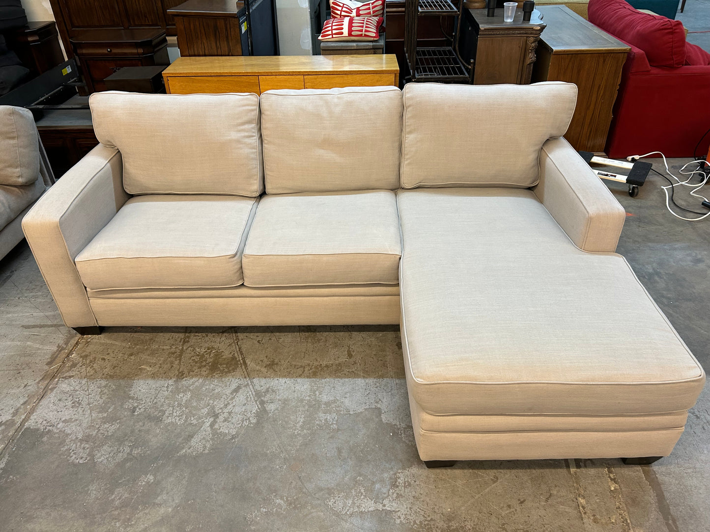 Light Gray Reversible Chaise Sectional