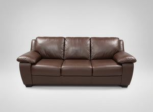 Natuzzi Modern Brown Leather Sofa