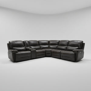 Gilman Creek Malachi Leather Power Reclining Sectional