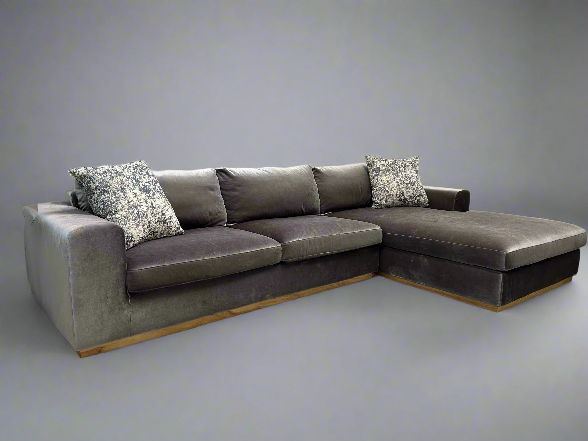 Gray Velvet Rove Concepts Noah Sectional