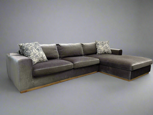 Gray Velvet Rove Concepts Noah Sectional