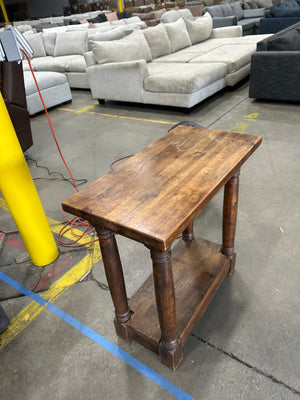 Solid Wood Hand-Carved Side Table
