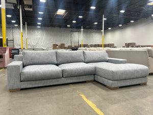 West Elm Dalton 2-Piece Chaise Sectional (Graphite)