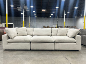 Living Spaces 3-Pc Zone Modular Cloud Sofa (Cream)