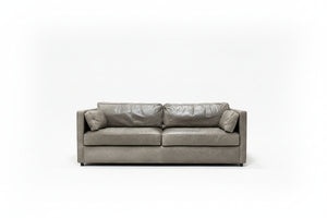 Room & Board 90'' Full-Grain Leather Sofa (Slate)