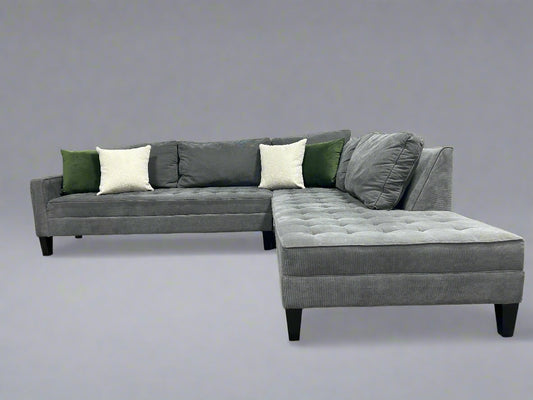 Z Galleria Light Gray MCM Chaise Sectional