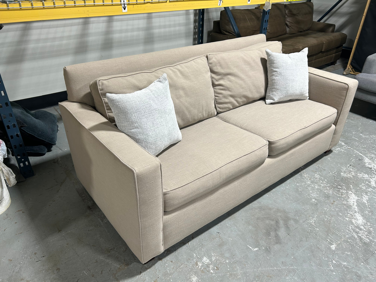 West Elm Beige 76” Henry Sofa
