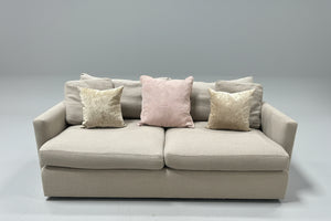 Crate & Barrel 83” Lounge Deep Sofa (Beige)
