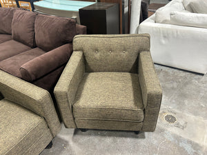 3-Pc Contemporary Taupe Sofa & Chair Set