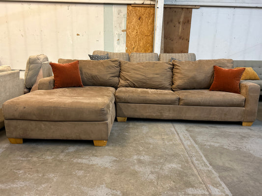 Brown Sleeper Chaise Sectional