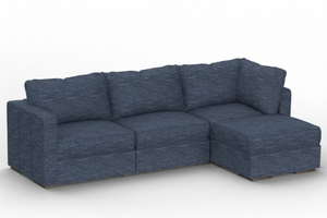 Vintage Blue Rained Chenille LoveSac (4 base/ 5 side)