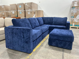 *Perfect Condition* Sapphire Navy Corded Velvet LoveSac (5 Seat/7 Side)