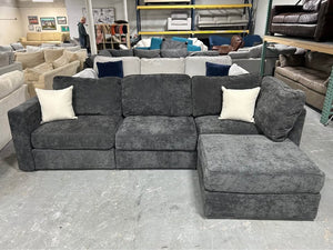 Charcoal Corded Velvet LoveSac (4 base/5 side)