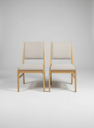 2-Pc Contemporary Beige Dining Chair Set