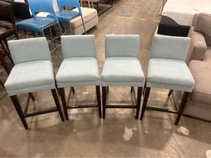 (Set of 4) Powder Blue Counter-Height Stools