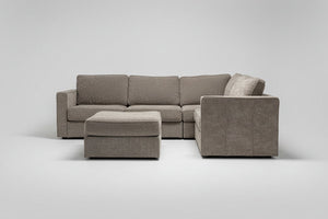 Venetian Taupe Corded Velvet LoveSac (5 base/7 side)