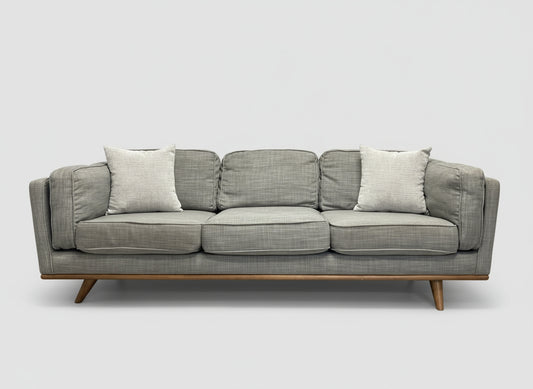 Article Pebble Gray 90” MCM Timber Sofa