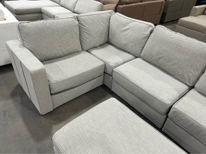 *Perfect Condition* Beachwood Rained Chenille LoveSac (5 Seat/7 Side)
