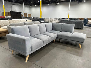 Light Gray MCM Chaise Sectional