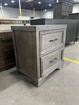 Westwood Design Wooden Nightstand w/Silver Accents
