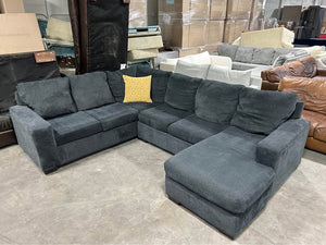 Dark Gray Reversible Chaise U-Shaped Sectional