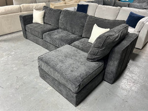 Charcoal Corded Velvet LoveSac (4 base/5 side)