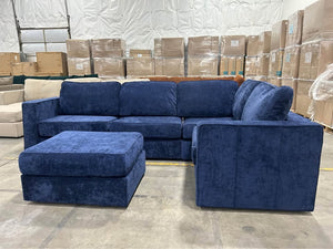 *Perfect Condition* Sapphire Navy Corded Velvet LoveSac (5 Seat/7 Side)