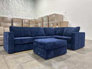 *Perfect Condition* Sapphire Navy Corded Velvet LoveSac (5 Seat/7 Side)