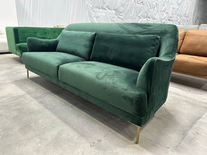 World Market Forest Green Samara Sofa