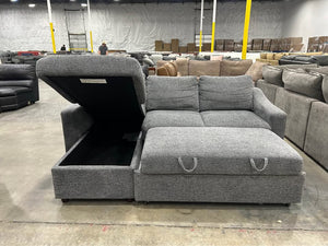 Coddle Aria Fabric Sleeper Sofa w/Reversible Chaise & Storage