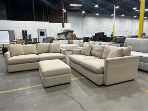 Crate & Barrel Lounge Sofa Set w/Storage Ottoman
