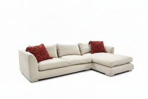 Mario Capasa 3-Pc Cream Feathers Collection Sectional