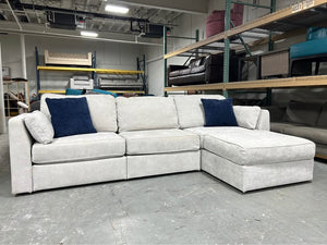 Sky Grey Corded Velvet LoveSac Sactional