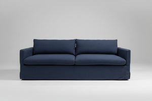 World Market Brynn Feather Filled Sofa (Navy)
