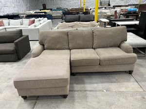 Classic 2-Pc English Roll Arm Chaise Sectional