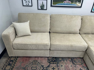 Tan Combed Chenille LoveSac Sactional