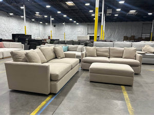 Crate & Barrel Lounge Sofa Set w/Storage Ottoman